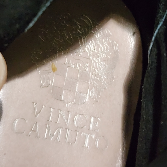 Vince Camuto Black Leather Boots with Gold Details - Picture 7 of 9